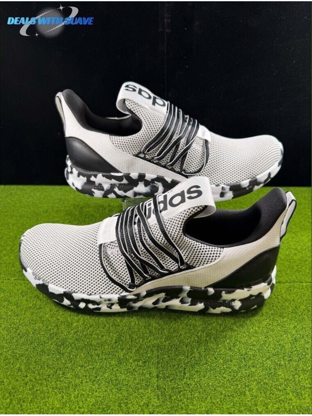 Adidas Lite Racer Adapt 7.0 - Men’s Size 9.5 - Running - Black/White - JI4979
